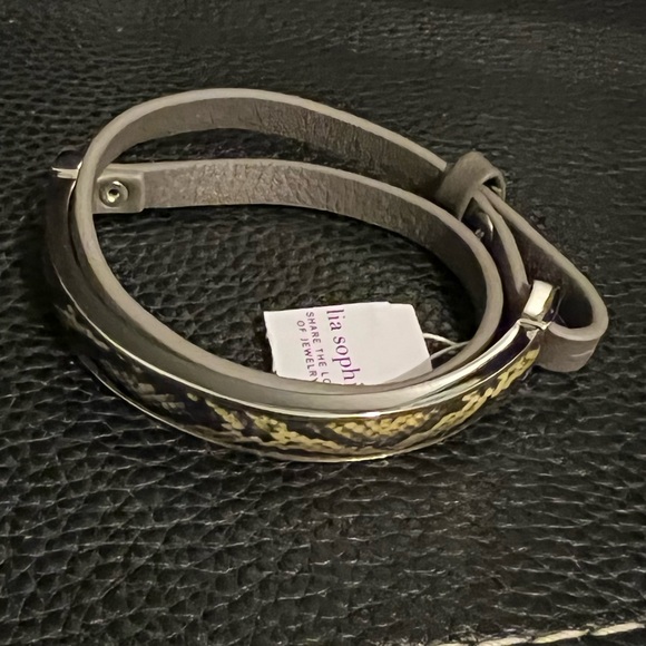 Lia Sophia "Slither" Leather Wrap Bracelet - Picture 3 of 3